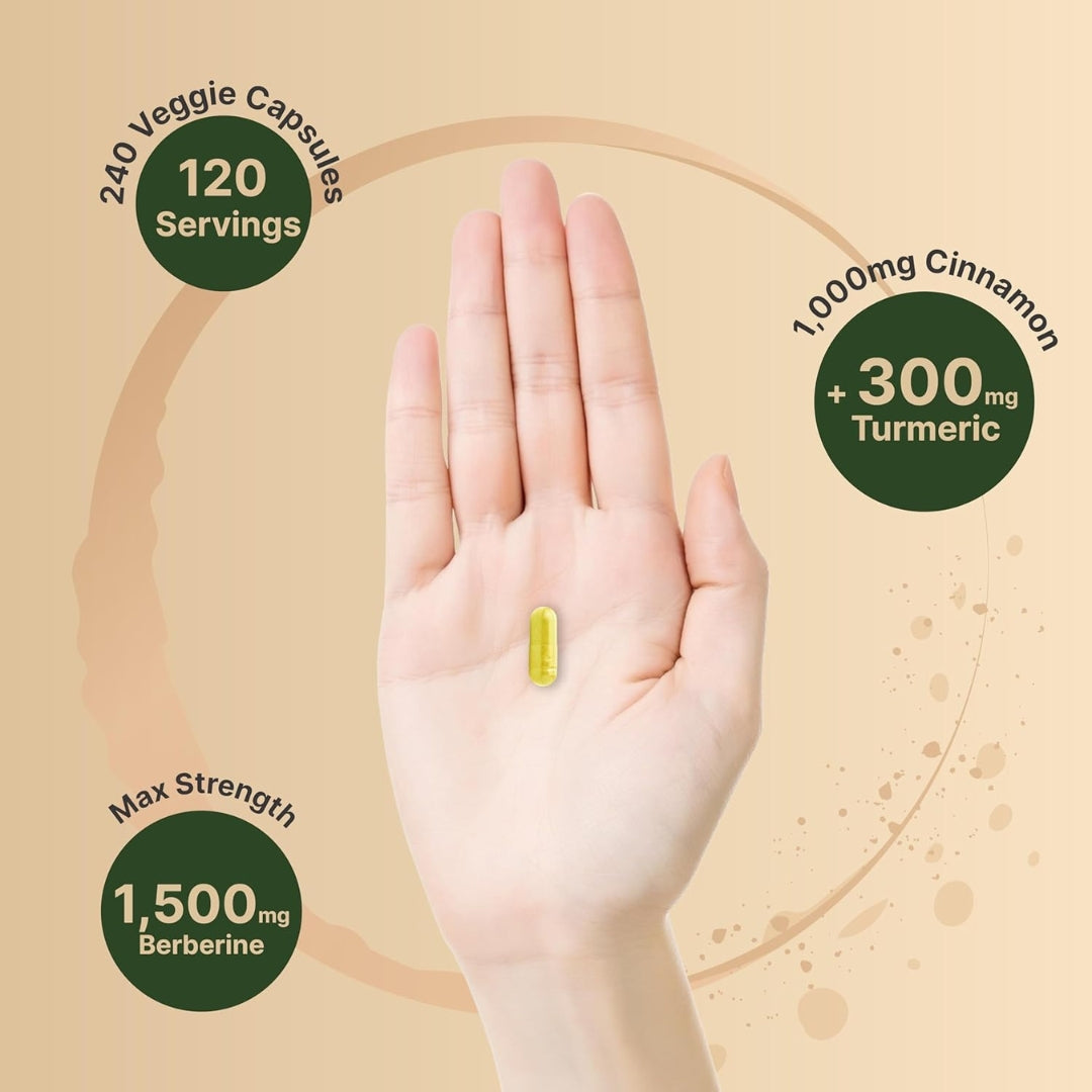 Berberina 1500 Mg 240 Capsulas Naturebell