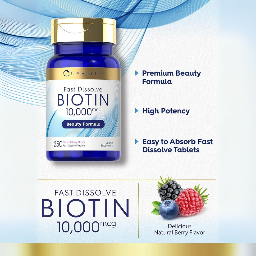 Biotin 10000 Mcg 250 Capsulas Carlyle