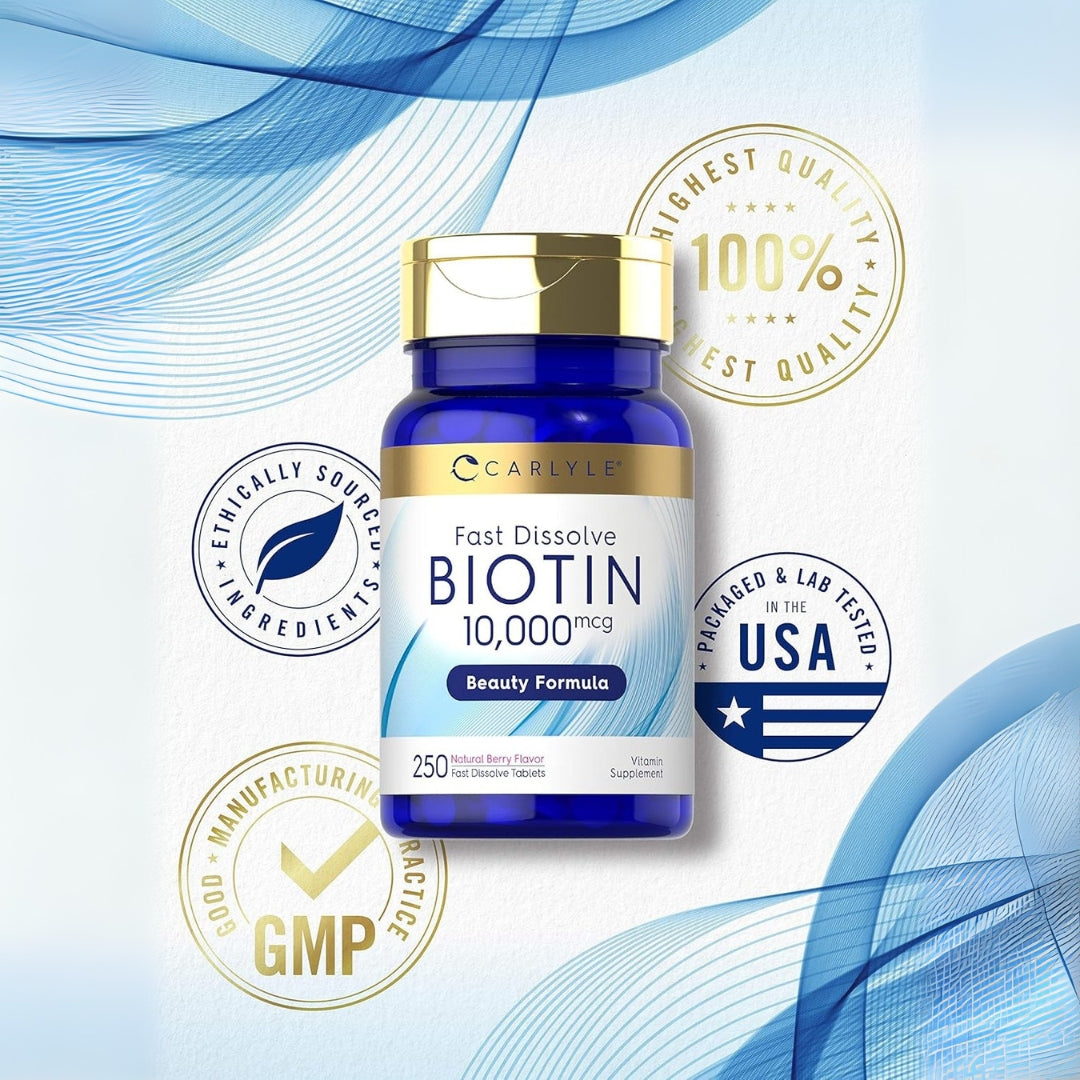 Biotin 10000 Mcg 250 Capsulas Carlyle