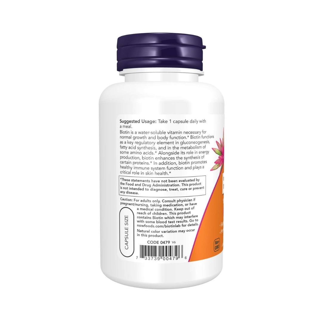 Biotin 10 Mg 10000 mcg 120 capsulas  Now