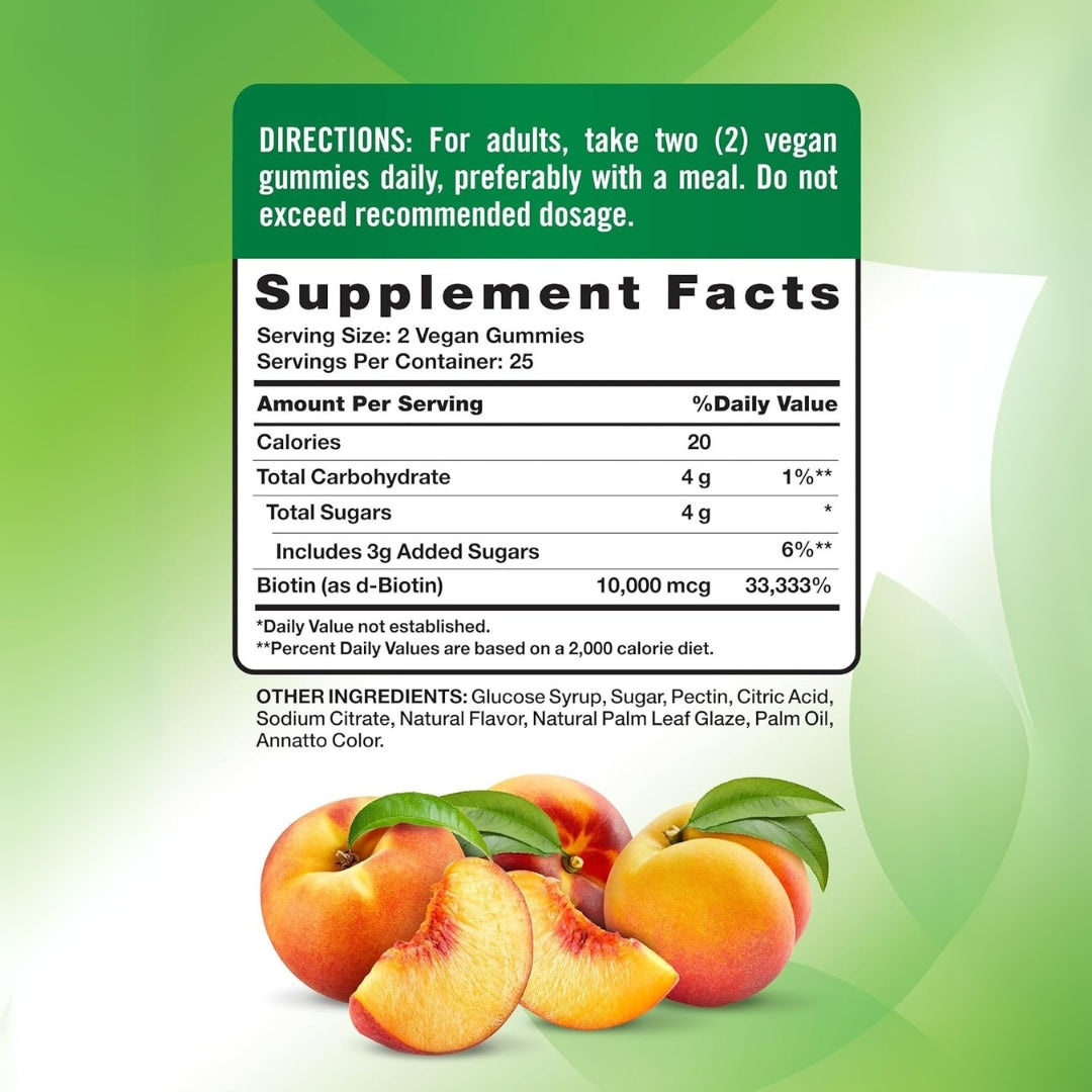 Biotina 10000 Mcg 50 Gomitas Natures Truth