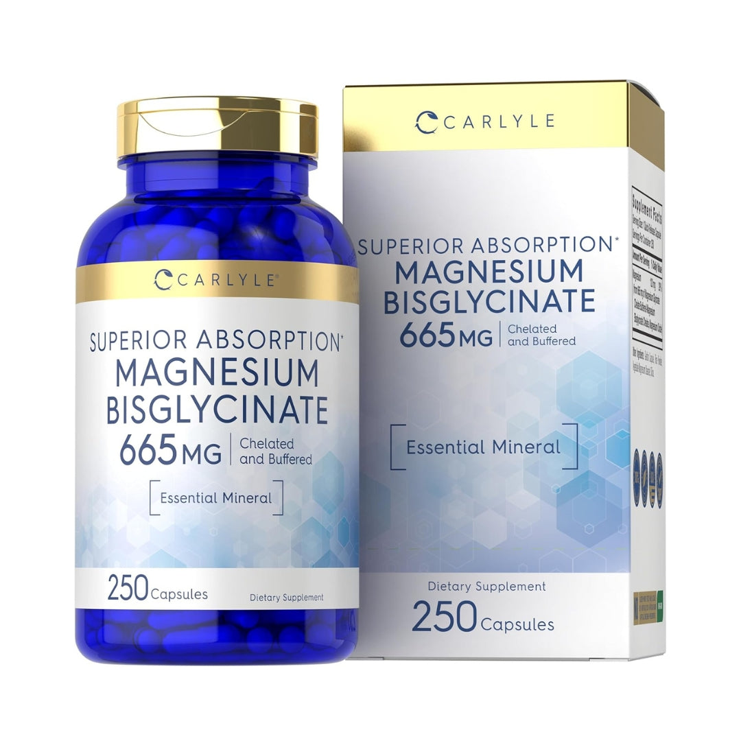 Bisglicinato de Magnesio 665 Mg 250 Capsulas Carlyle