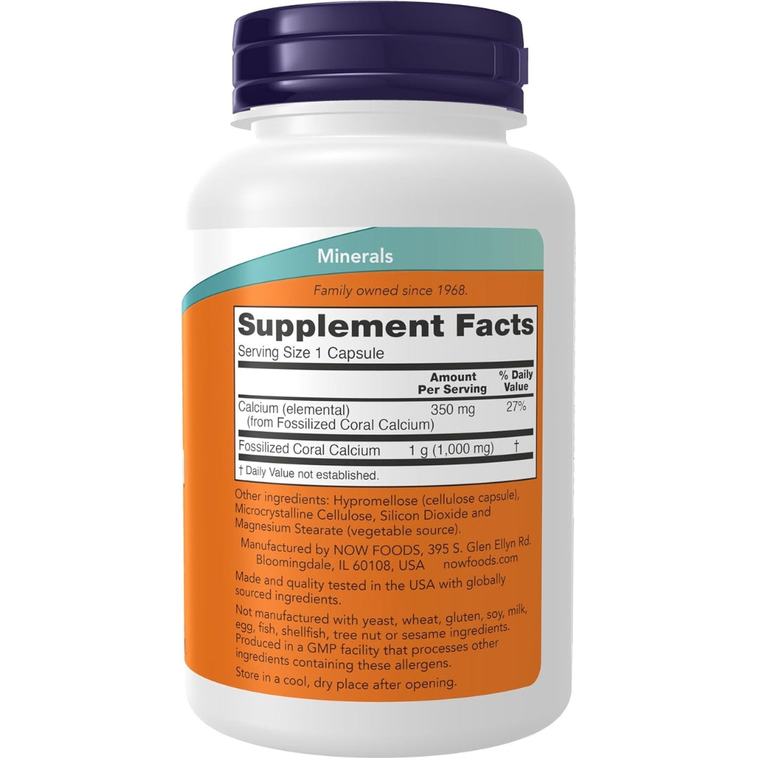 Calcio Coral 1000 Mg 100 Capsulas Now