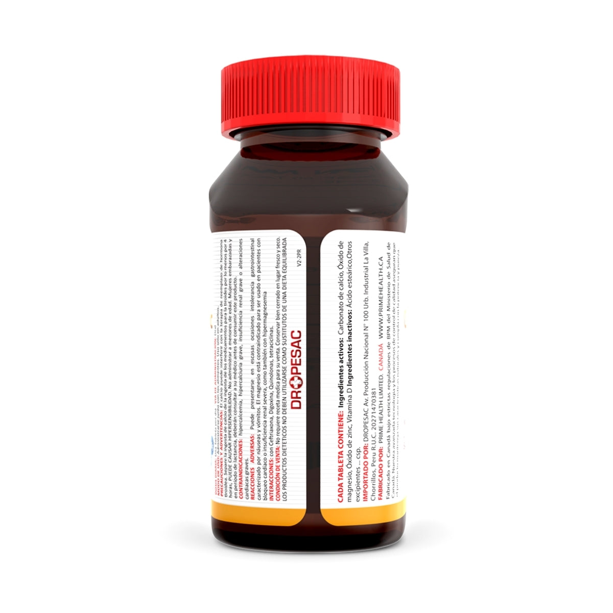 Calcio Magnesio Zin Vitamina D 60 Tabletas Prime Health