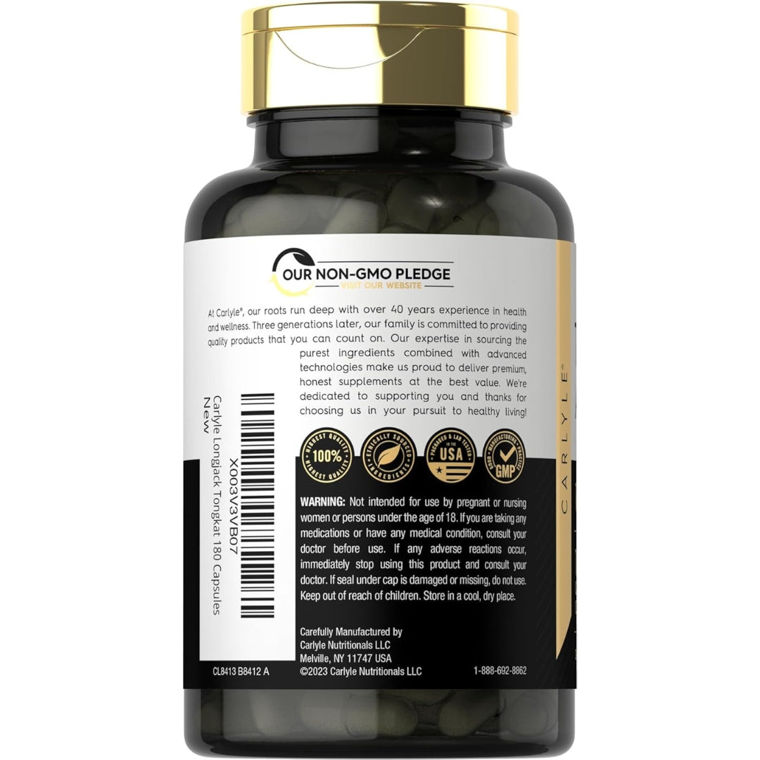 Tongkat Ali 1600 Mg 180 Capsulas Carlyle