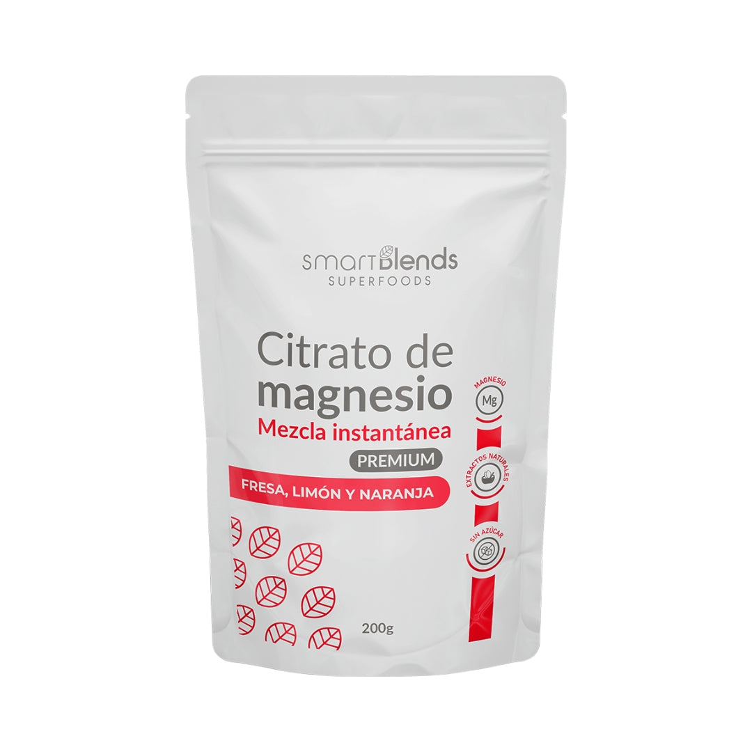 Citrato De Magnesio Premium Fresa Limón Y Naranja  200 Gr Smart Blends