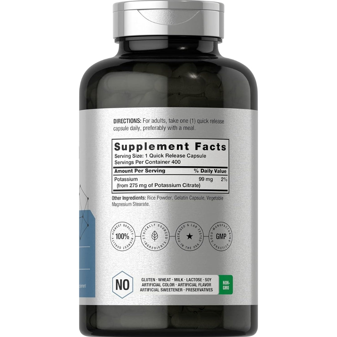 Citrato De Potasio 275 Mg  400 Capsulas Horbaach
