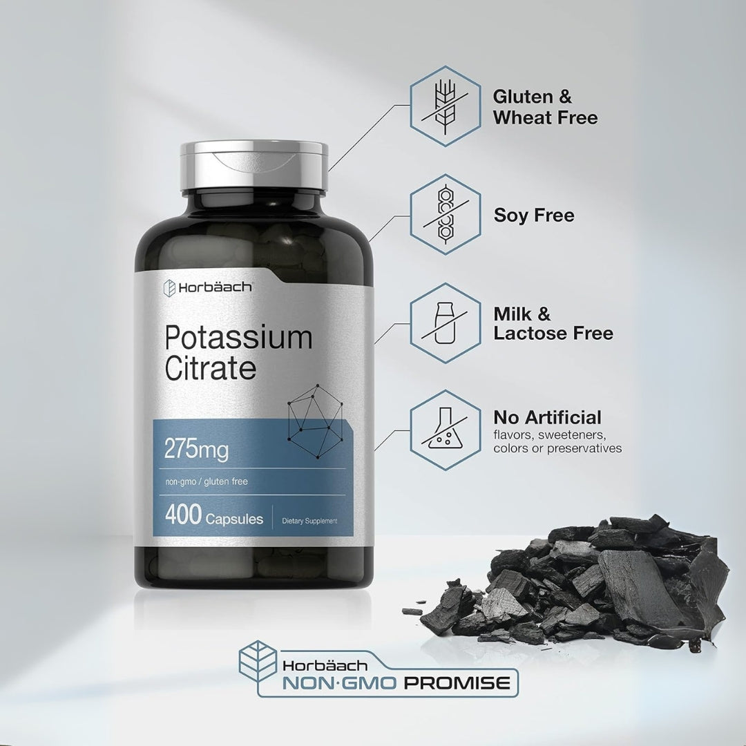 Citrato De Potasio 275 Mg  400 Capsulas Horbaach