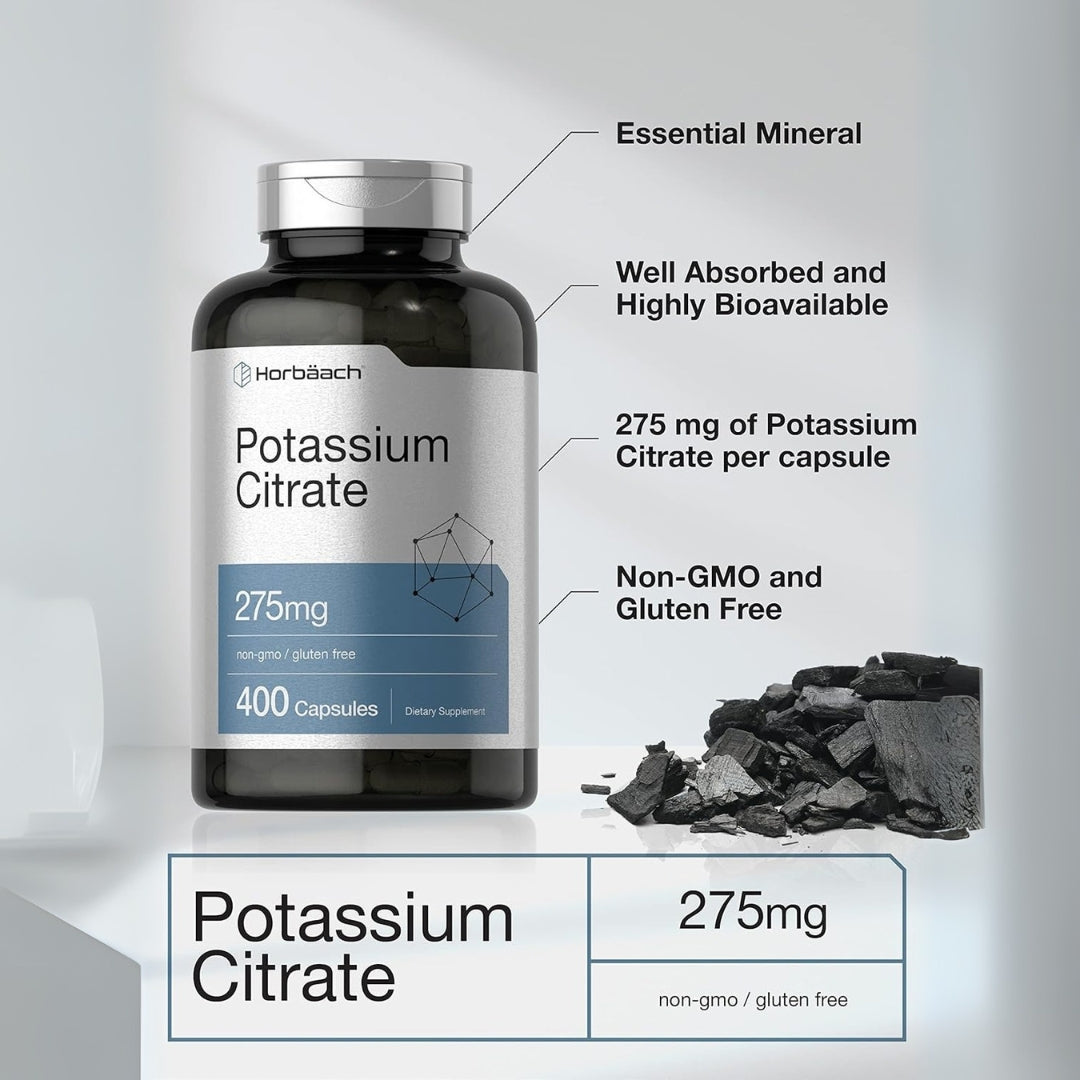 Citrato De Potasio 275 Mg  400 Capsulas Horbaach