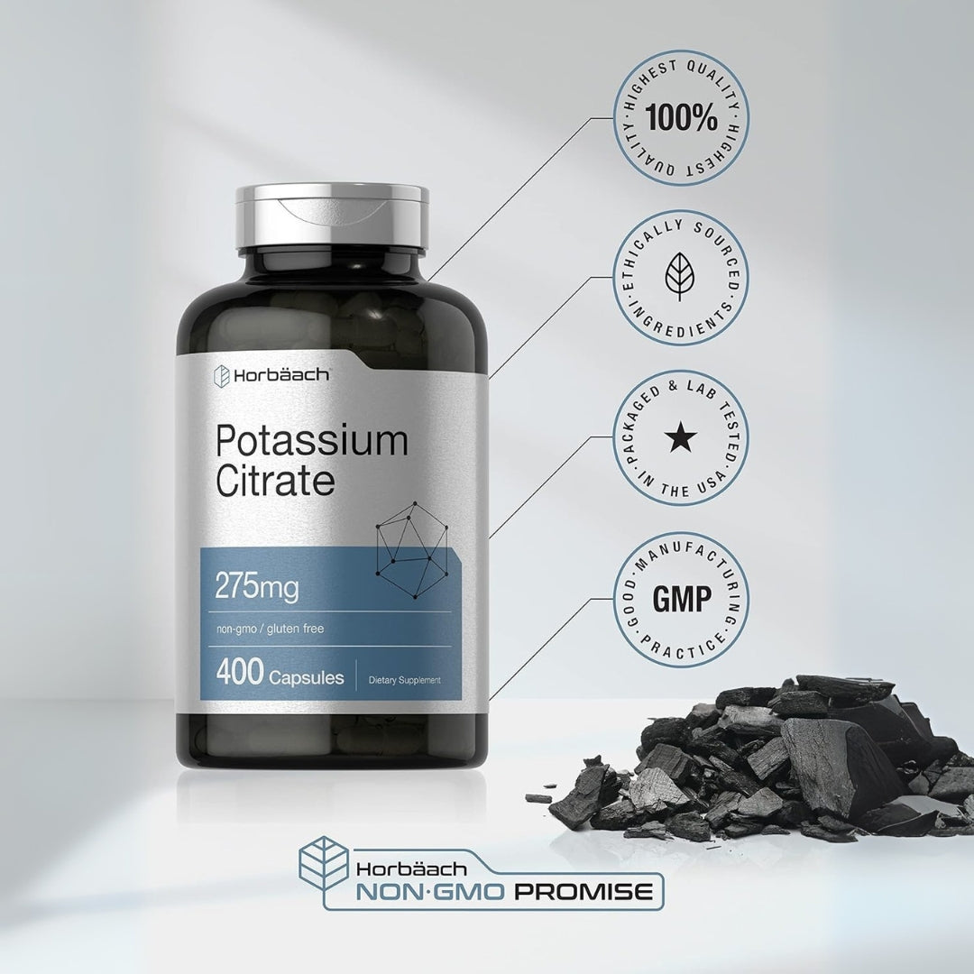 Citrato De Potasio 275 Mg  400 Capsulas Horbaach