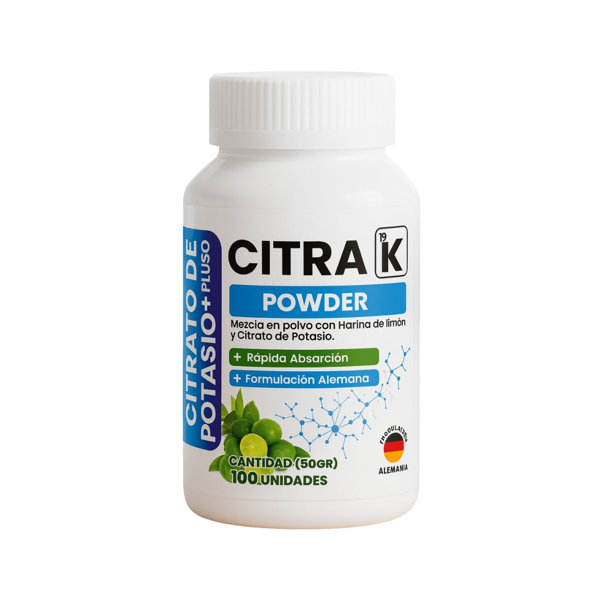 Citrato De Potasio Powder 100 Capsulas Magui Pharma