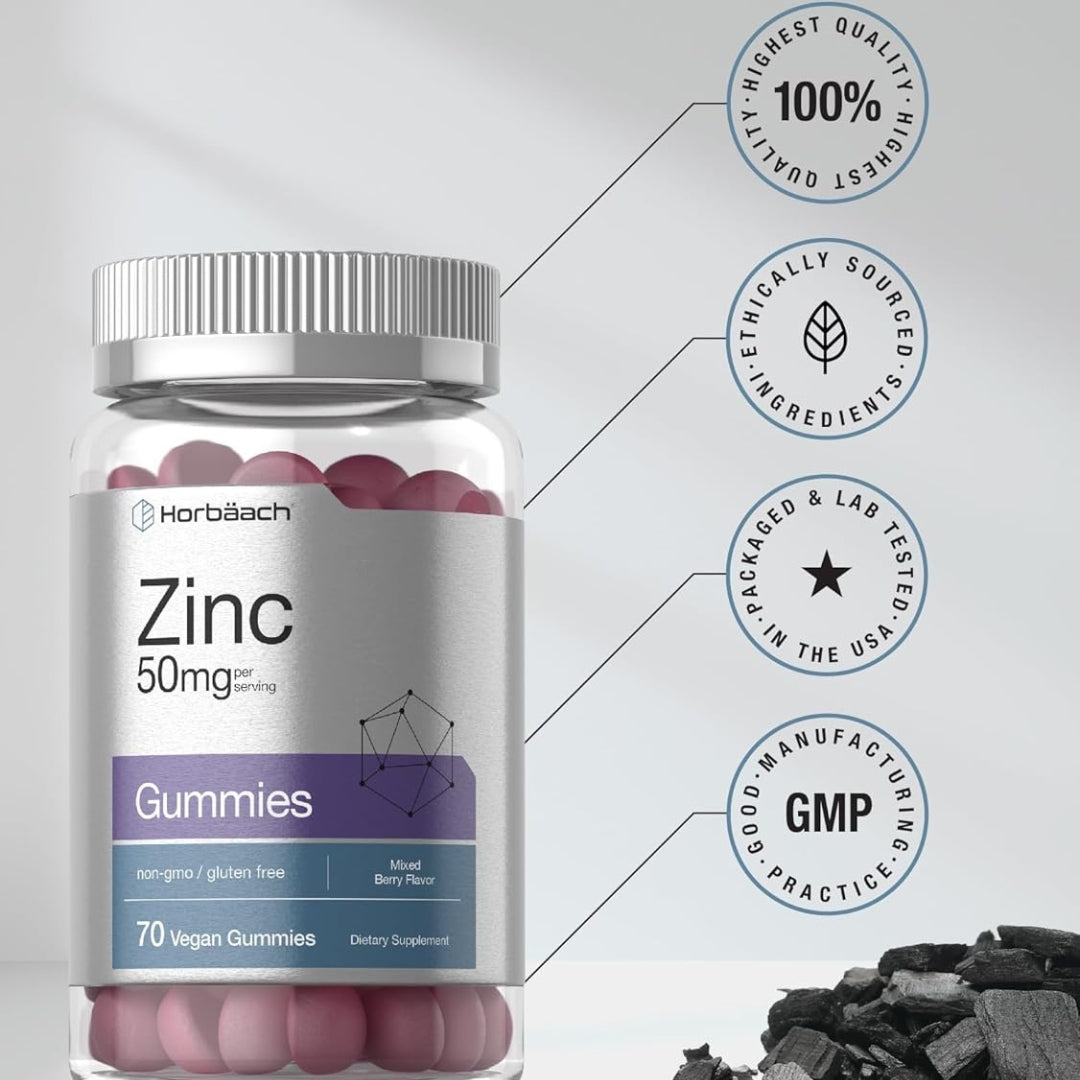Citrato de Zinc 50 Mg 70 Gomitas Horbaach