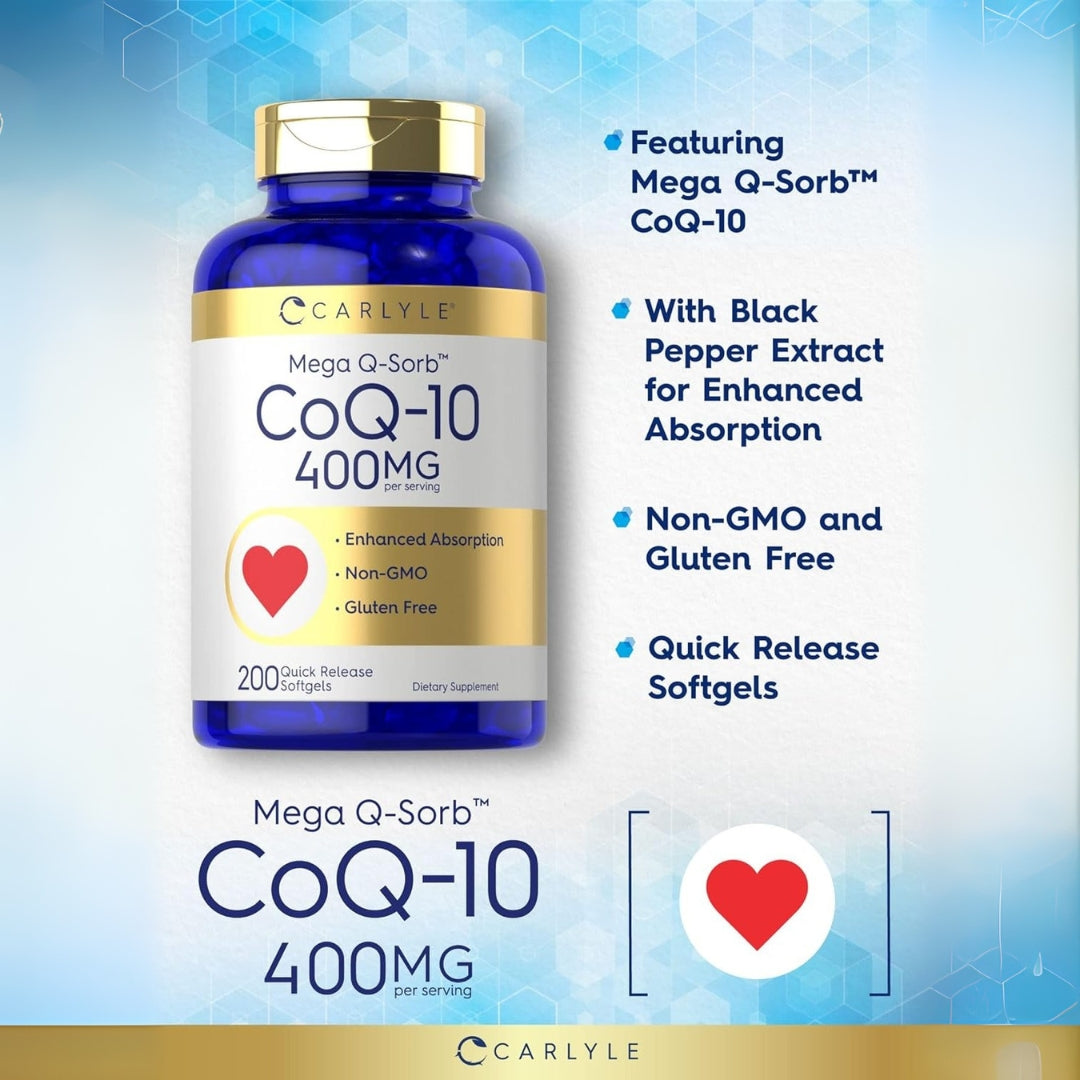 Coenzima Q-10 400 Mg 200 Softgels Carlyle