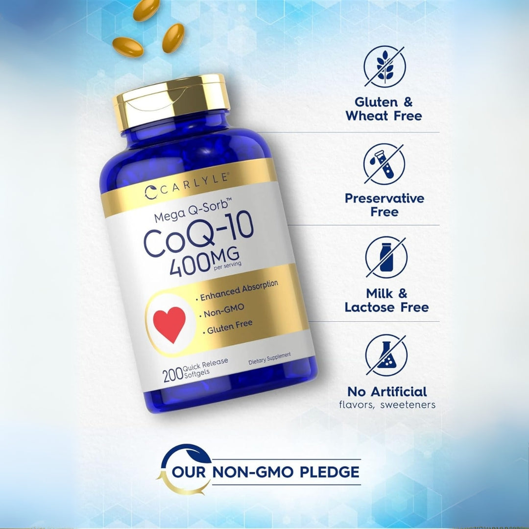 Coenzima Q-10 400 Mg 200 Softgels Carlyle