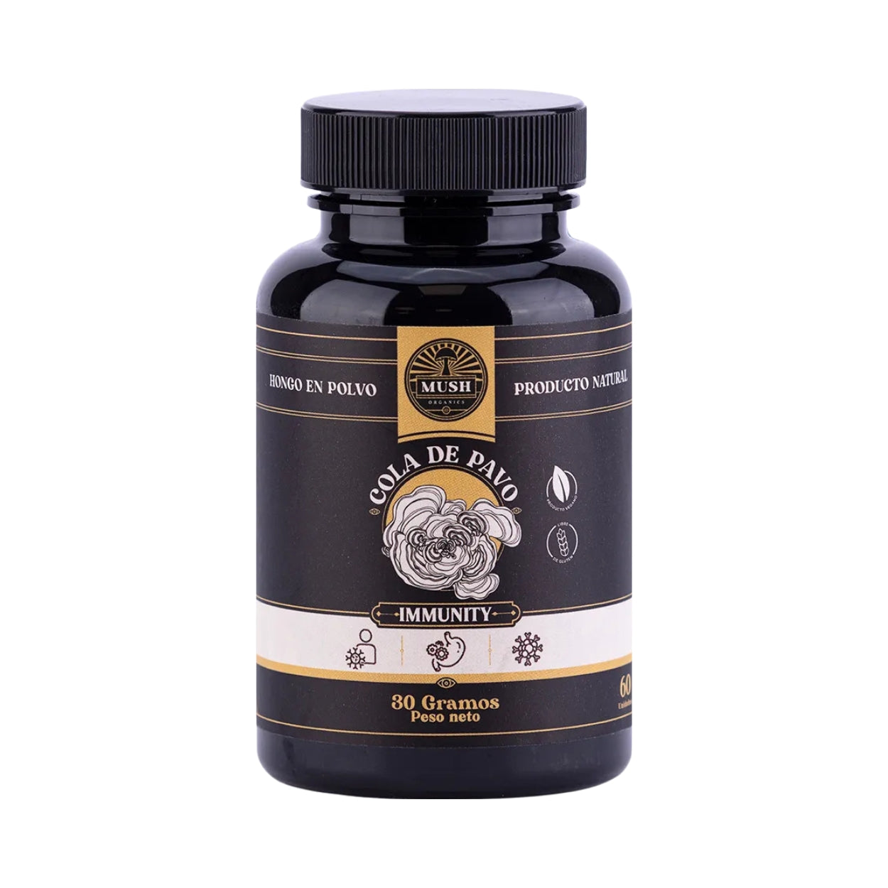 Cola De Pavo 30 Gr 60 Capsulas  Mush Organics