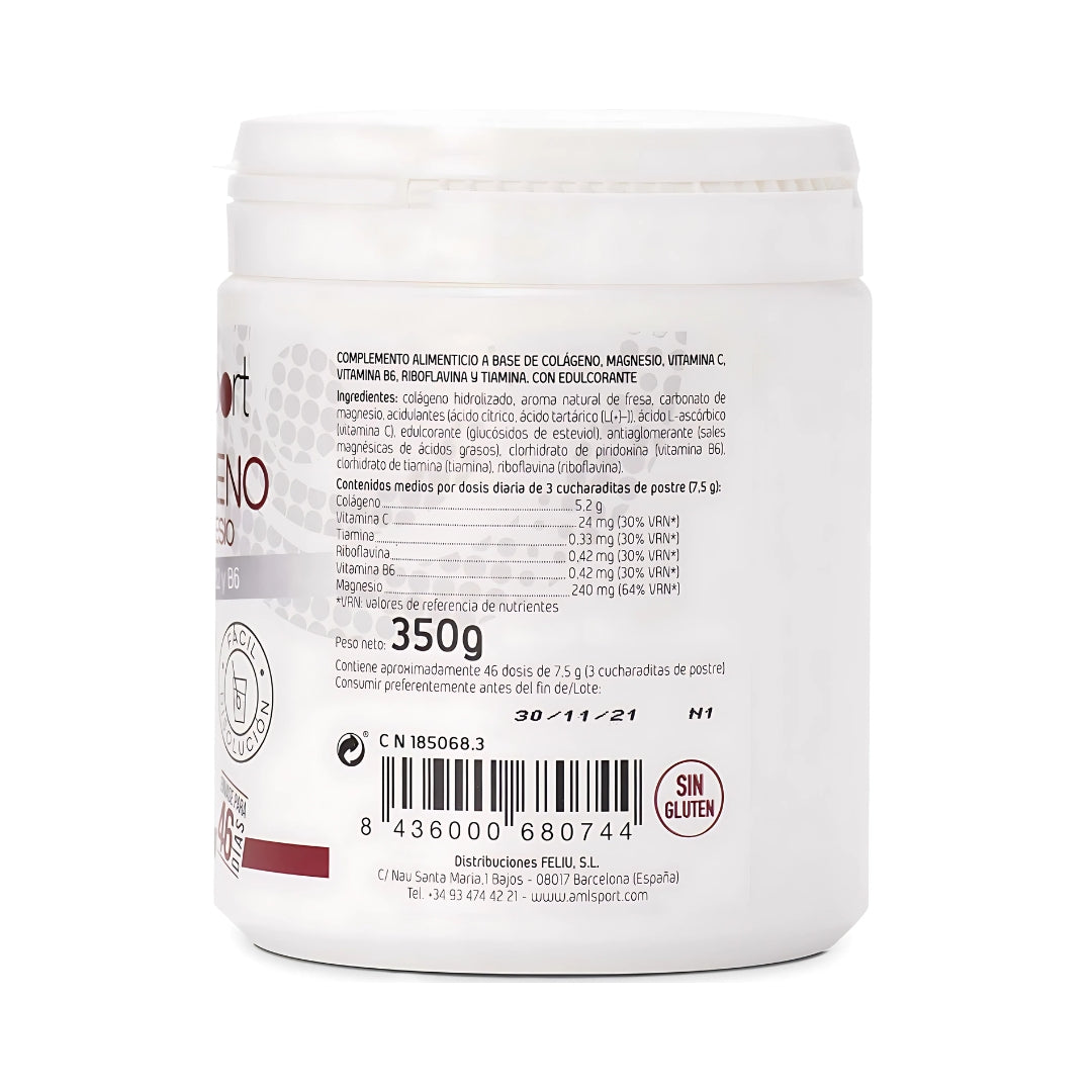 Colageno Con Magnesio Vit C Vit B1 B2 B6 350 Gr Amlsport