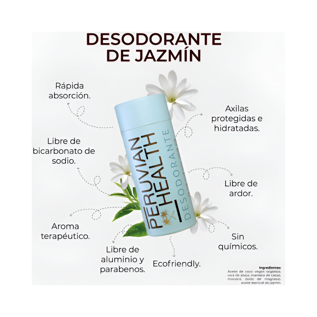 Desodorante Natural Jazmin 79 Gr Peruvian Health