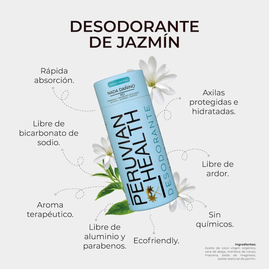 Desodorante Natural Jazmin 79 Gr Peruvian Health