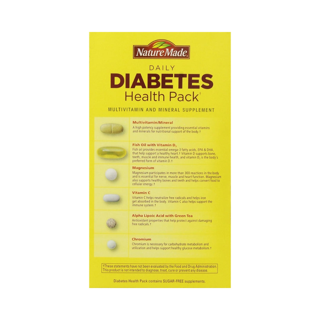 Diabetes Health Pack 60 Und Nature Made