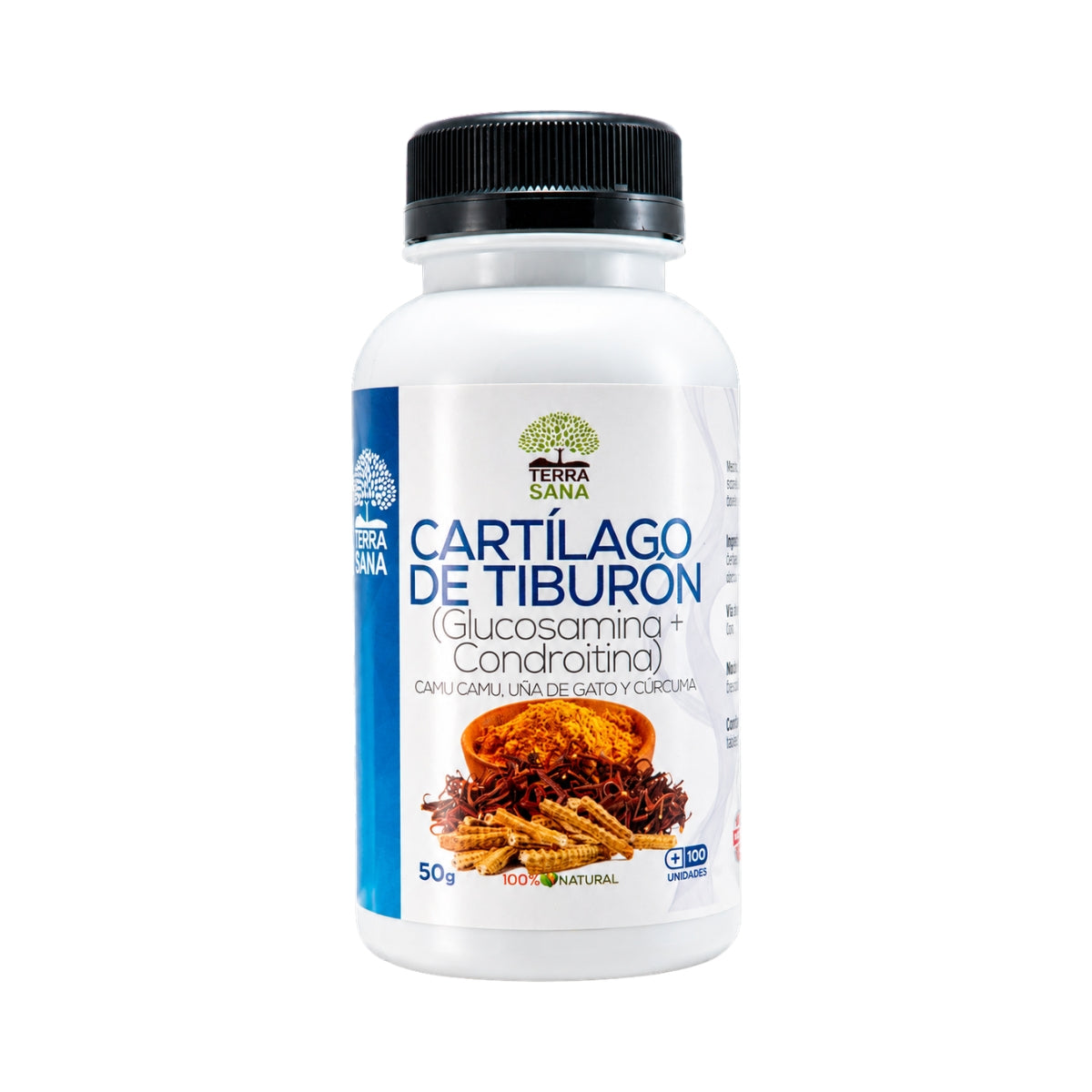 Glucosamina Cartilago De Tiburon Curcuma 100 Capsulas Terra Sana