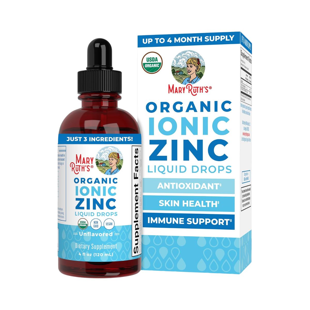 Zinc Iónico Organico 120 Ml Mary Ruths