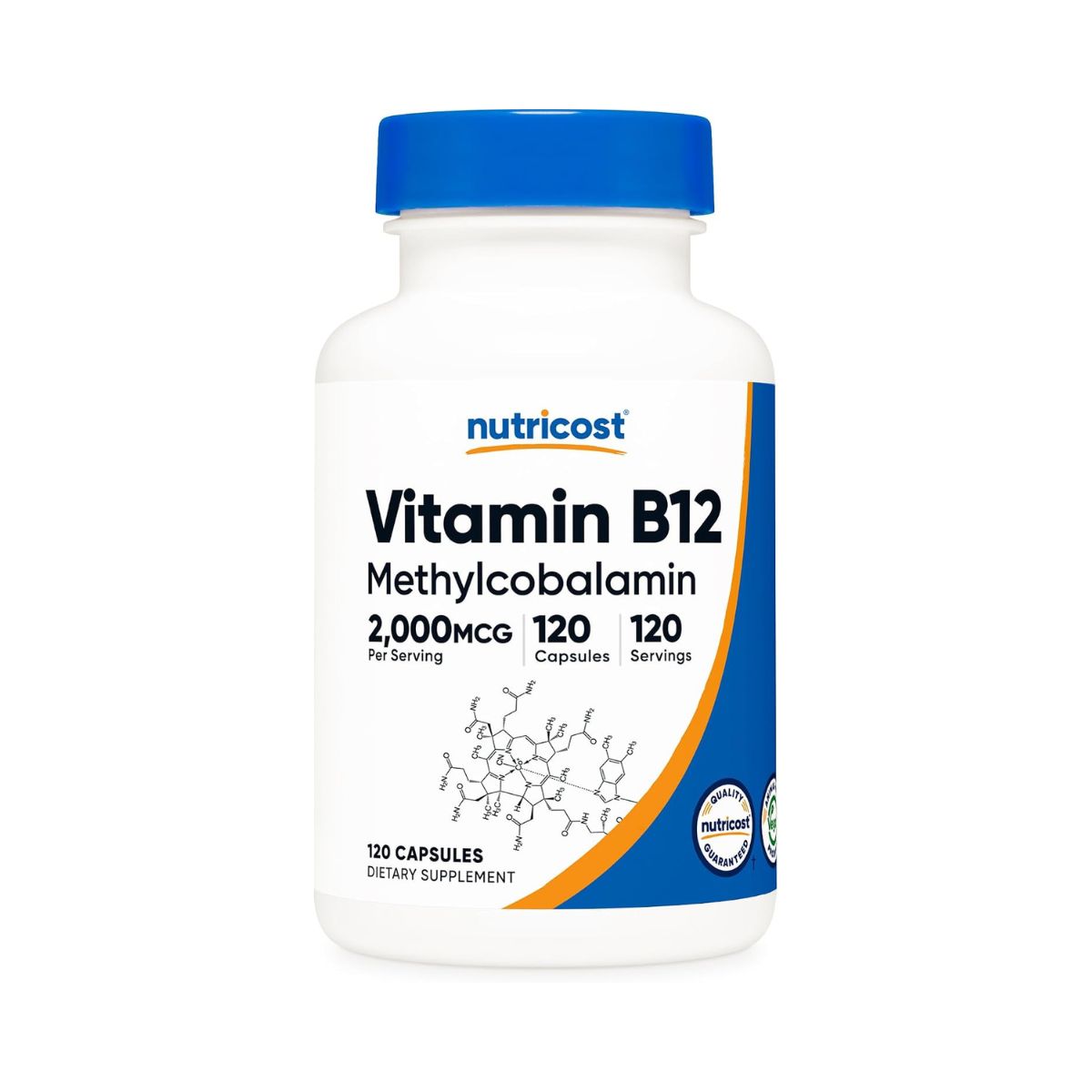 Vitamina B12 Methylcobalamina 2000 Mcg 120 Capsulas Nutricost