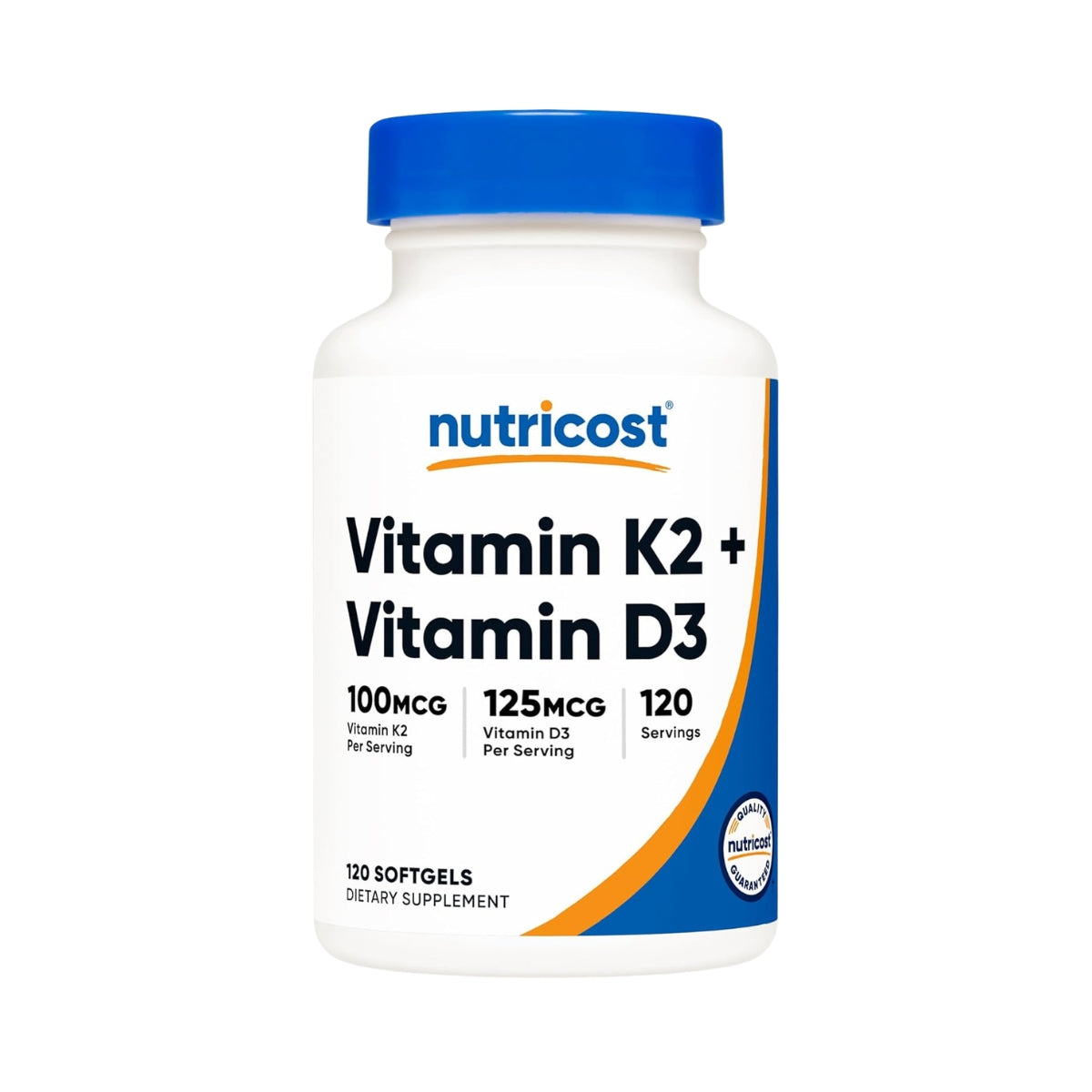 Vitamina K2 y D3 120 Sofgels Nutricost
