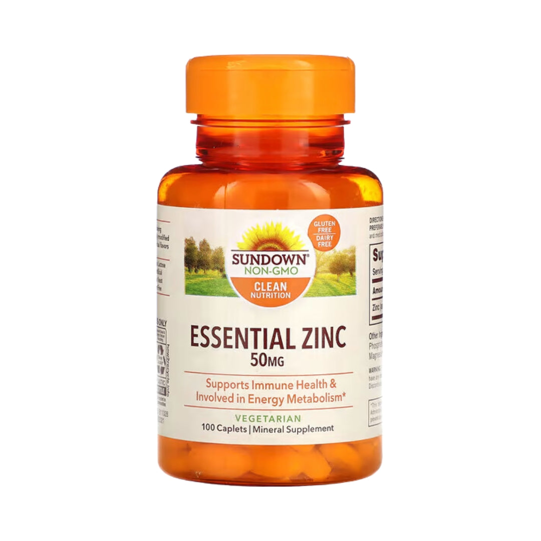 Essential Zinc 50 Mg 100 Caplets Sundown