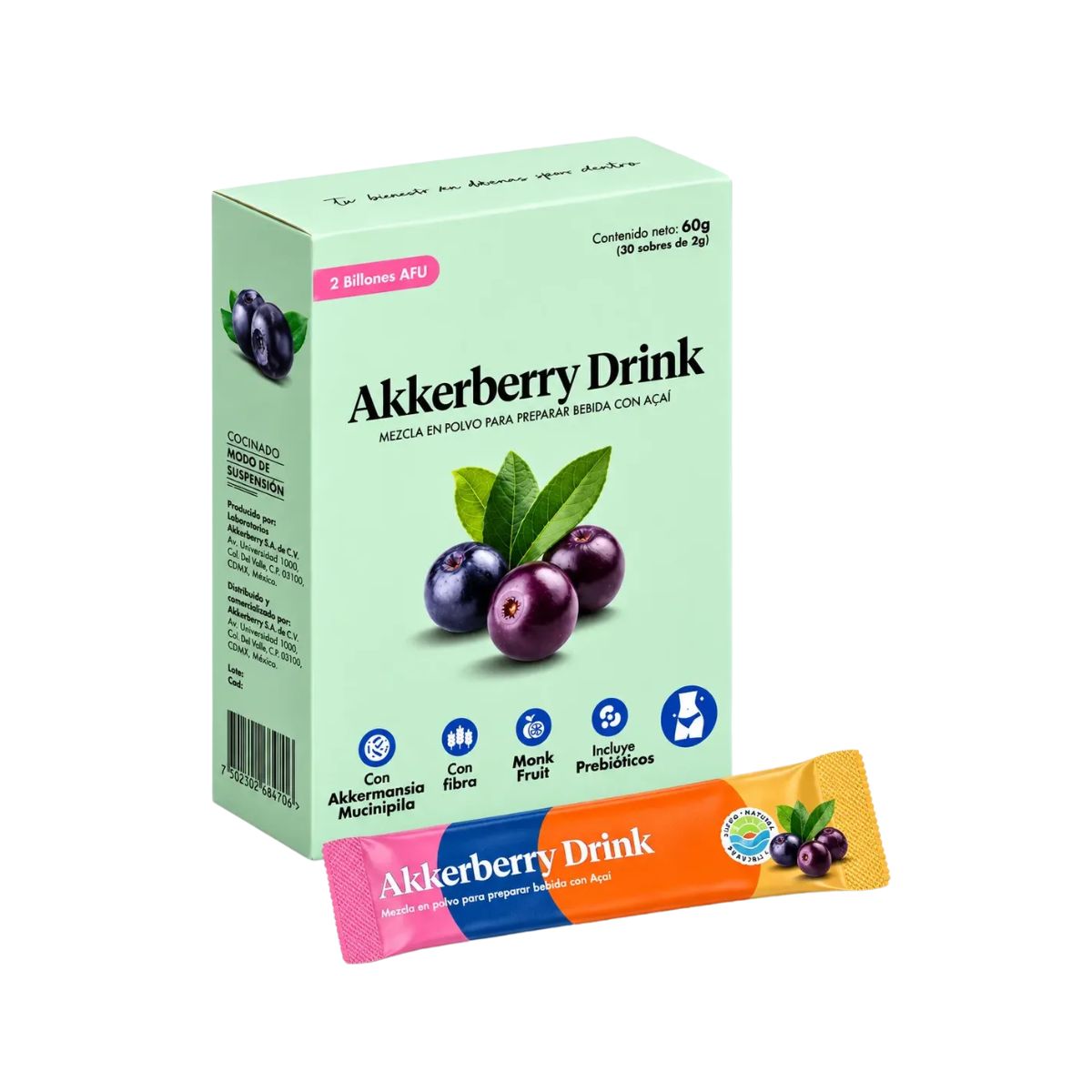 Akkerberry Drink 30 Sobres Flora Interior