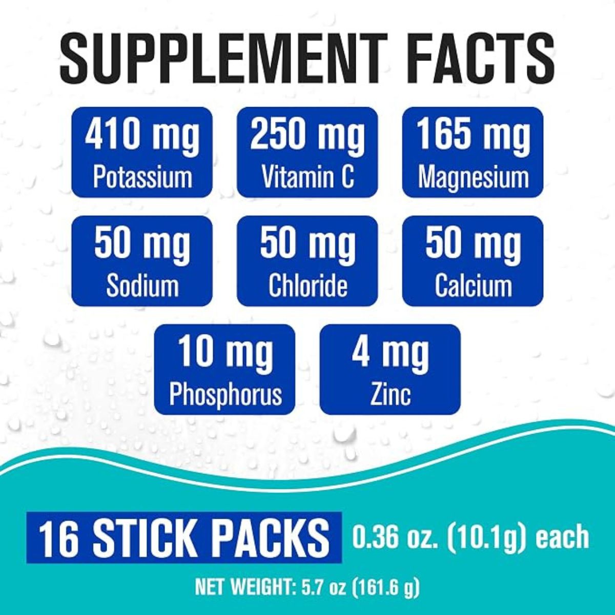 Electrolitos Variados Con 5000 Mg Prebioticos 16 Stick Pack Natural Slim