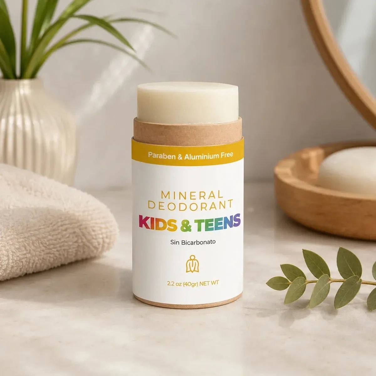 Desodorante Natural Sin Bicarbonato Niños 60 gr Faria