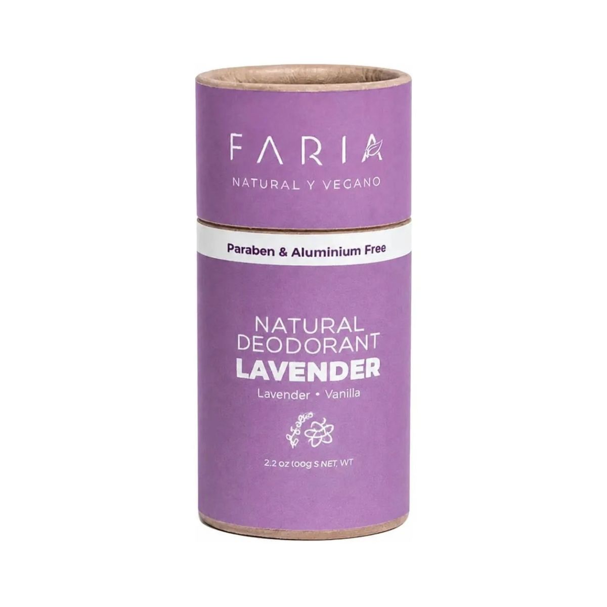 Desodorante Sin Aluminio Lavanda Vainilla 60 gr Faria