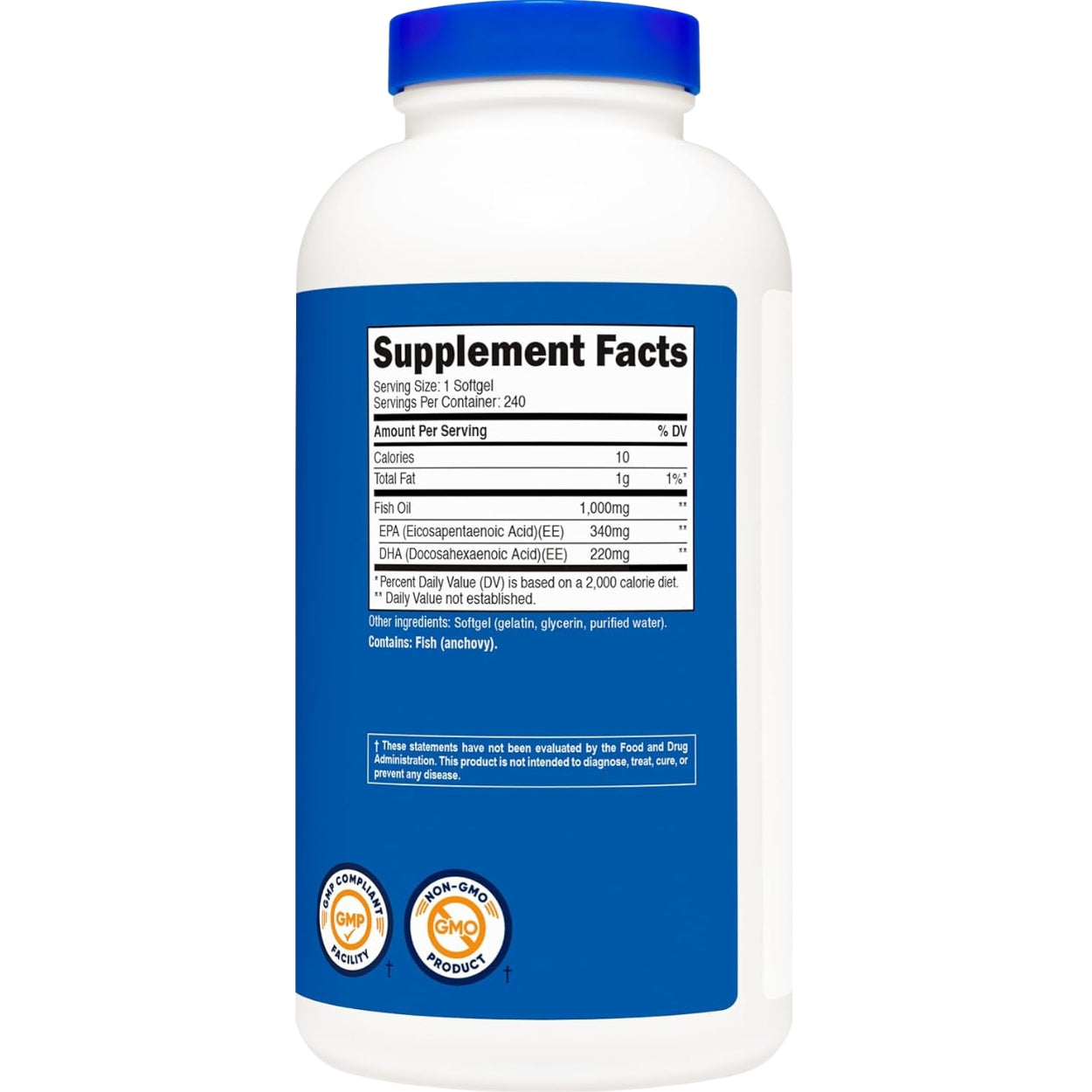 Fish Oil 1000 Mg 240 Capsulas Nutricost