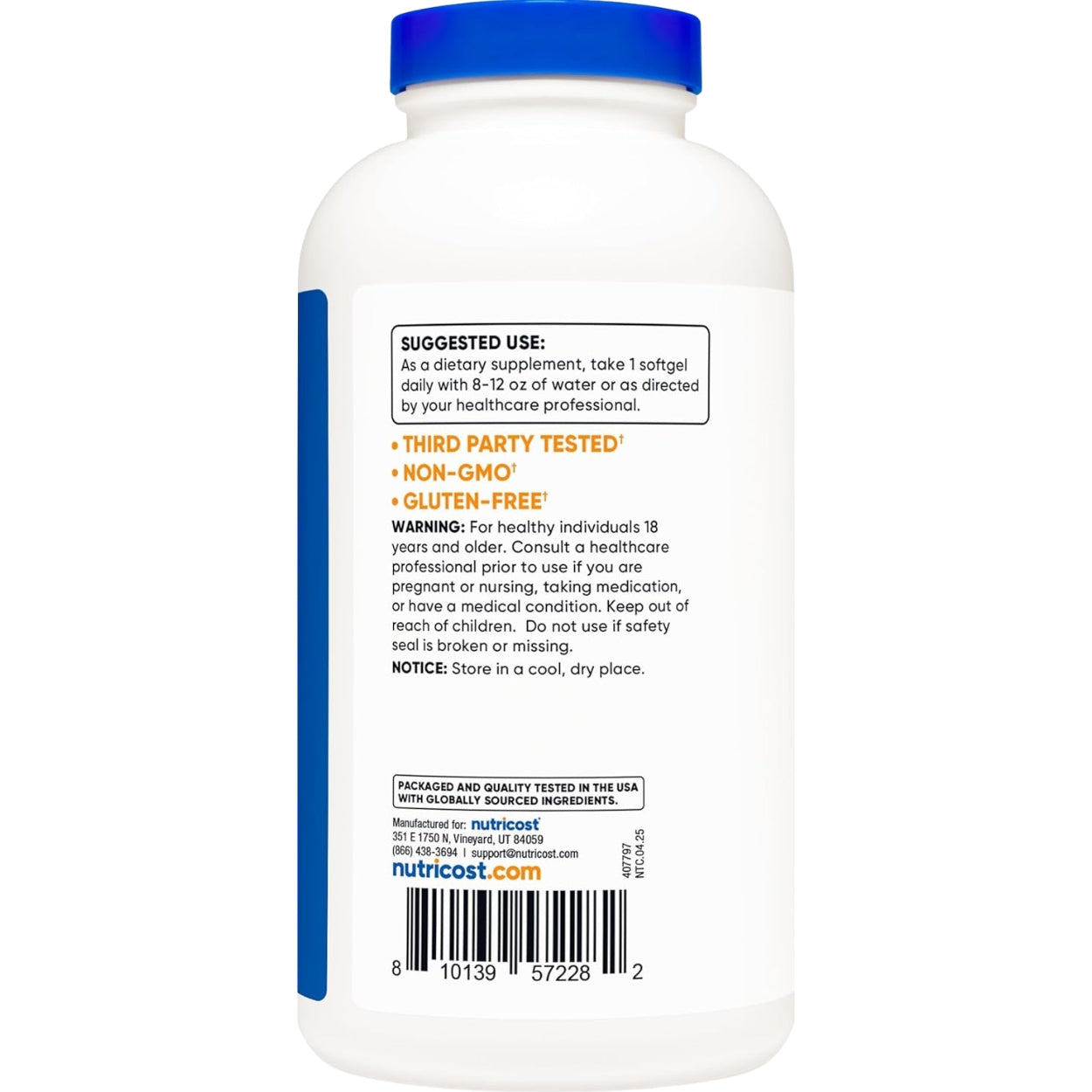 Fish Oil 1000 Mg 240 Capsulas Nutricost