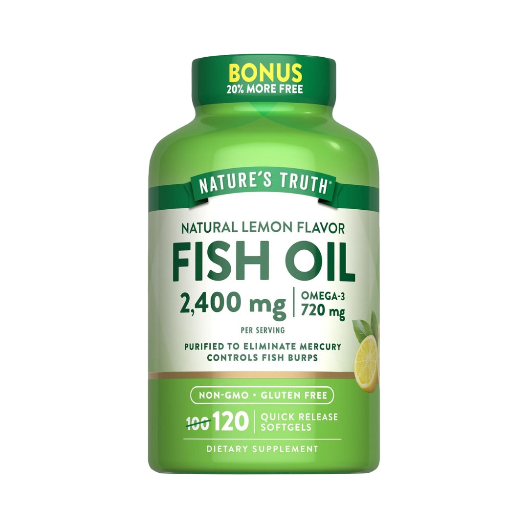 Fish Oil 2400 Mg Omega 3 120 Softgels Natures Truth