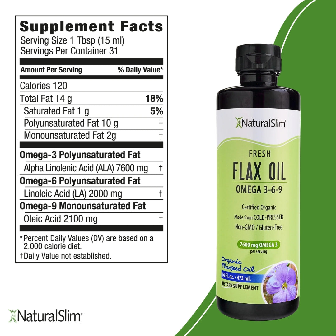 Flax Oil Aceite De Lino 473 Ml Natural Slim