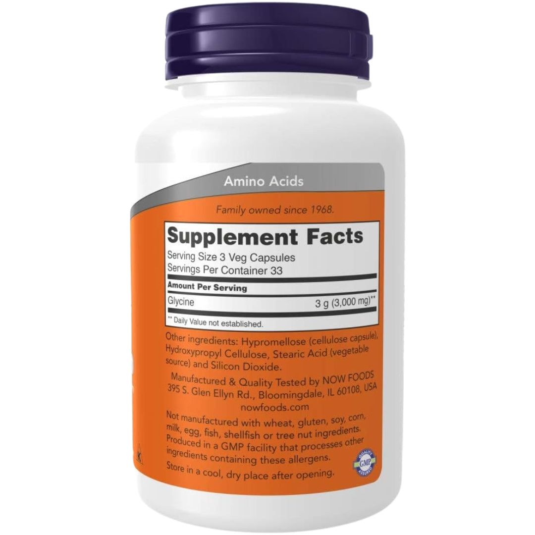 Glicina 1000 Mg 100 Capsulas Now