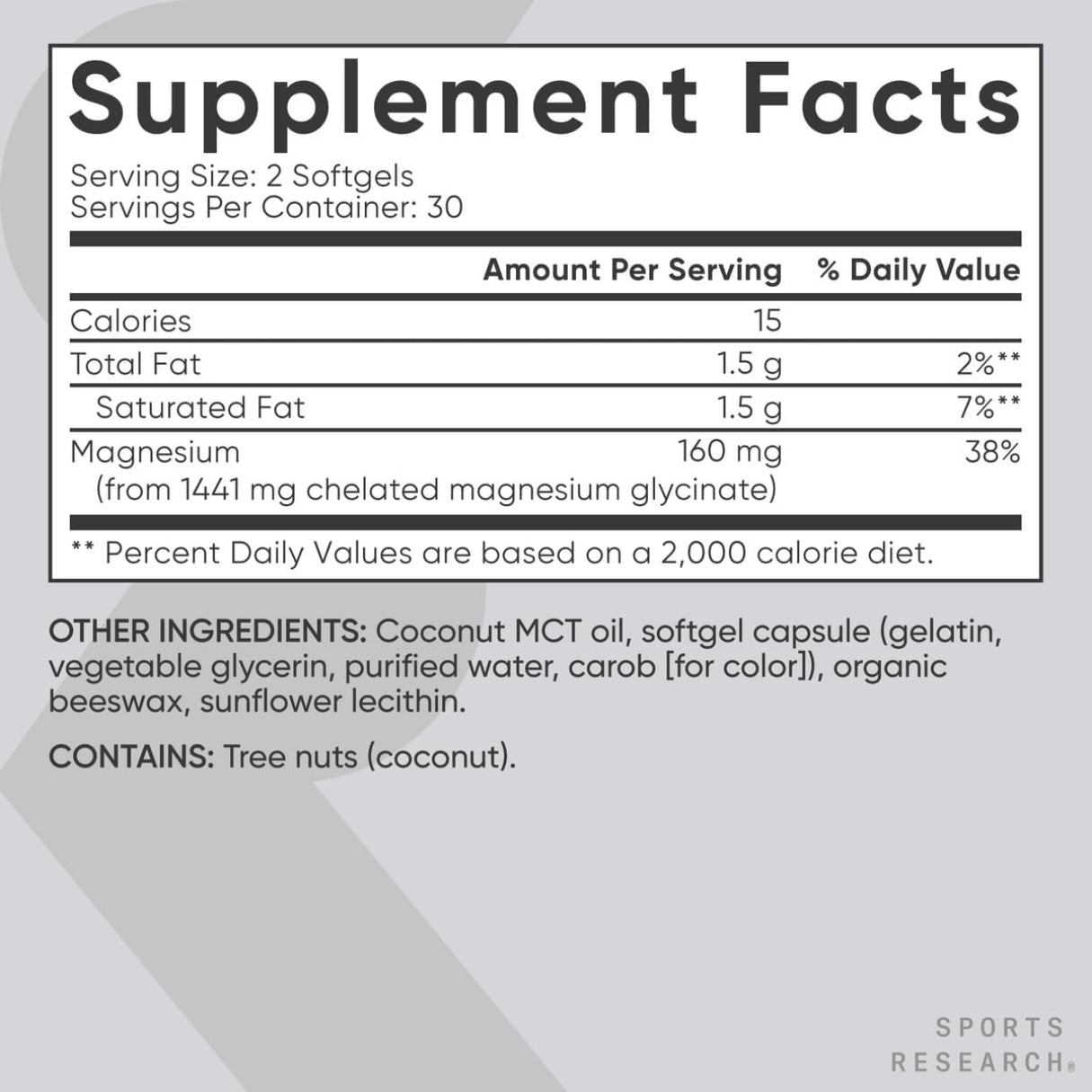 Glicinato De Magnesio 60 Capsulas Sports Research