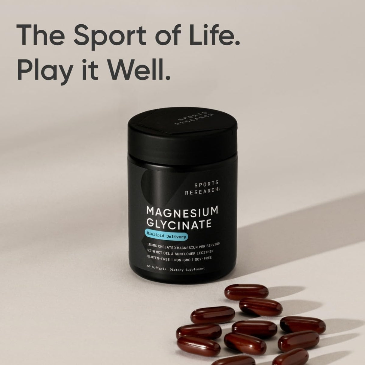 Glicinato De Magnesio 60 Capsulas Sports Research