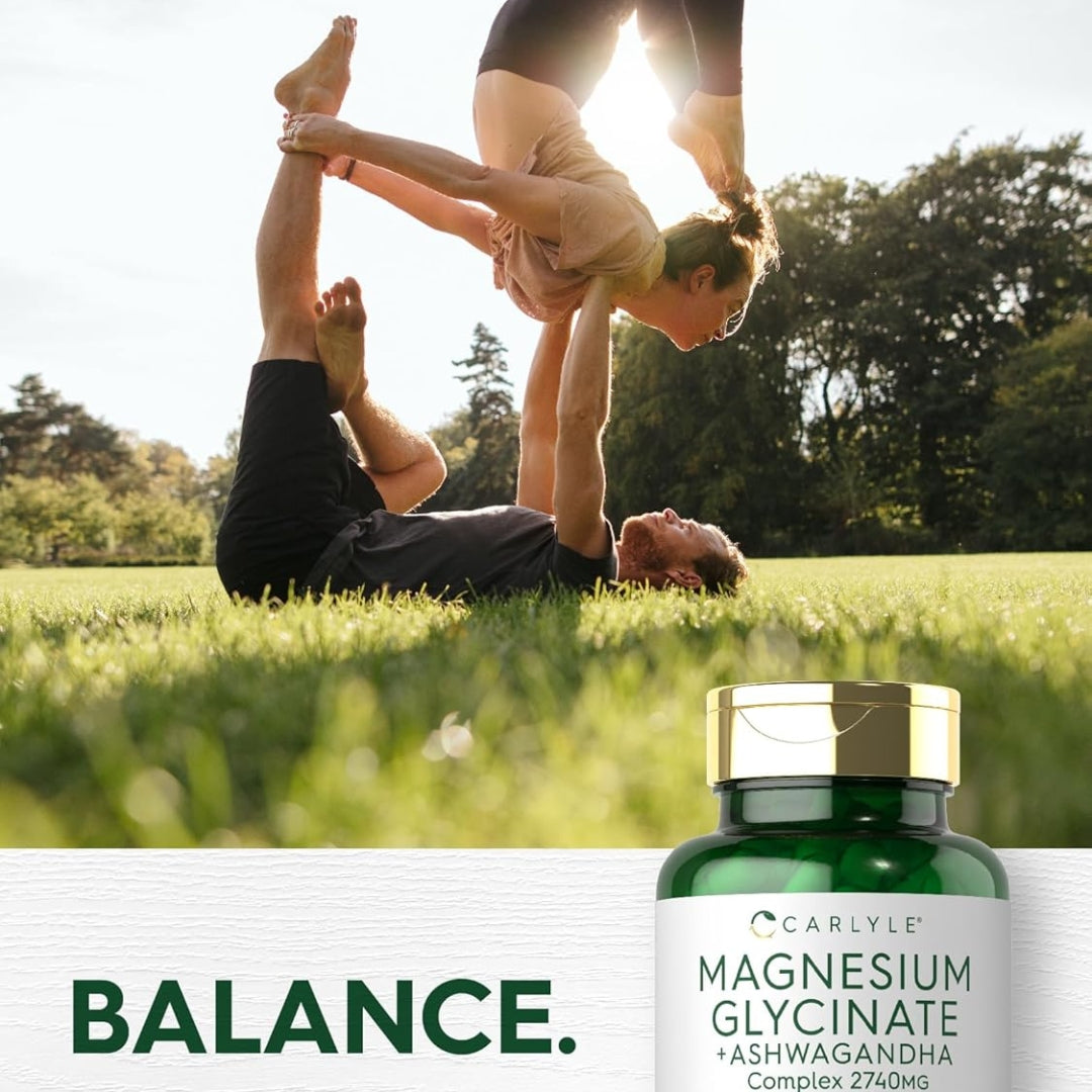 Glicinato de Magnesio Con Ashwagandha Complex 2740 Mg 120 Capsulas Carlyle