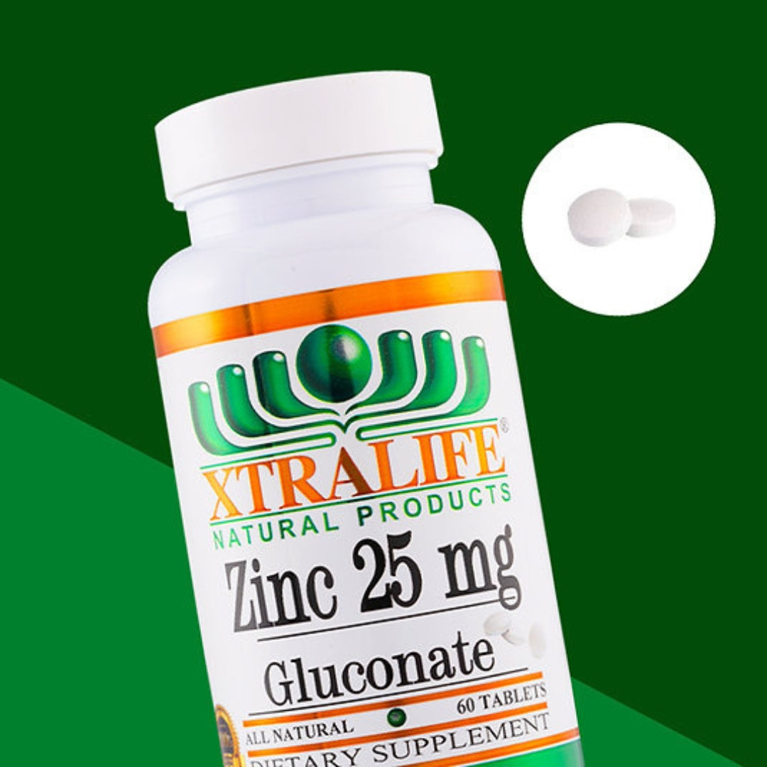 Gluconato de Zinc 25 Mg 60 Tablets Xtralife