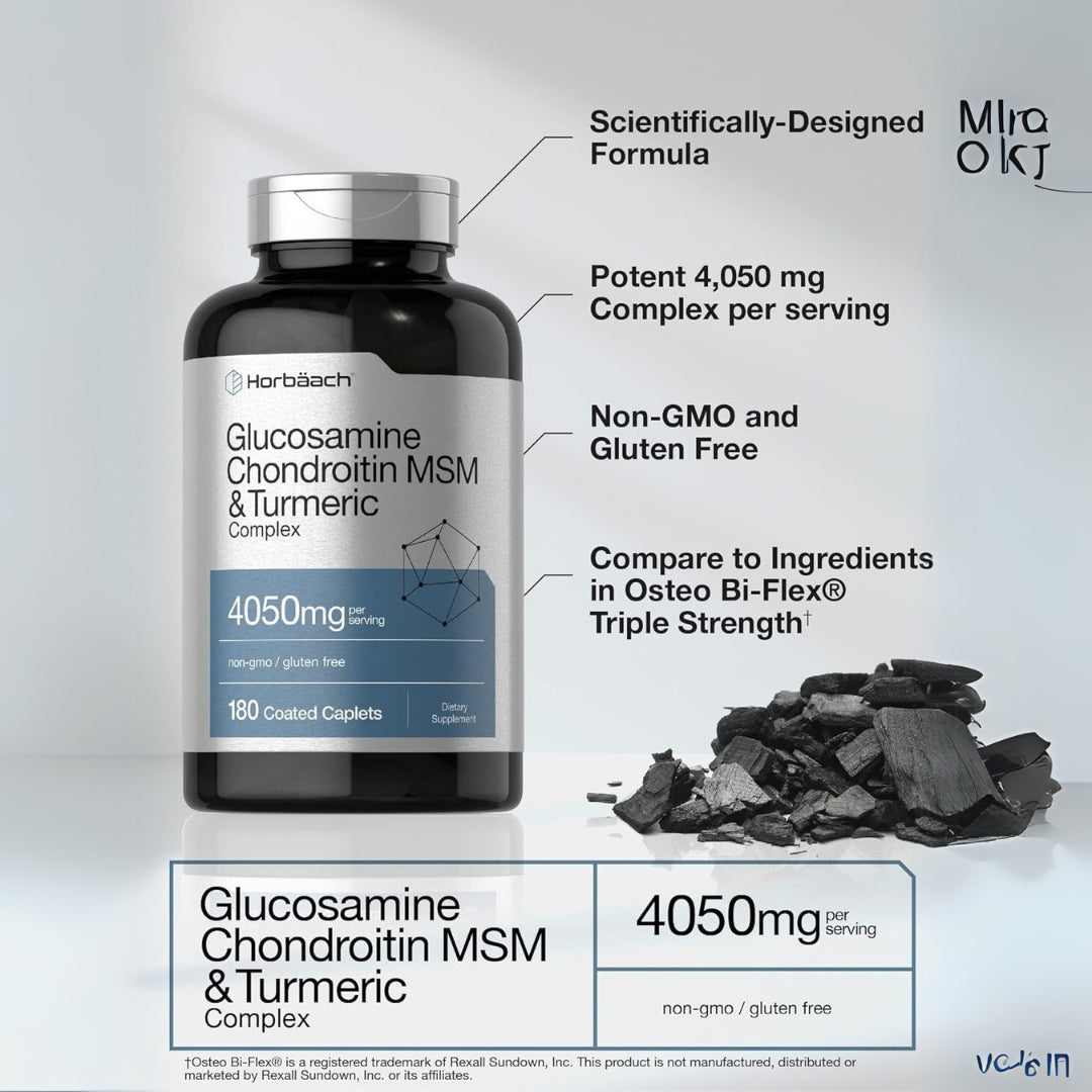 Glucosamina Condroitina Msm Curcuma Complex 4050 Mg 180 Und Horbaach