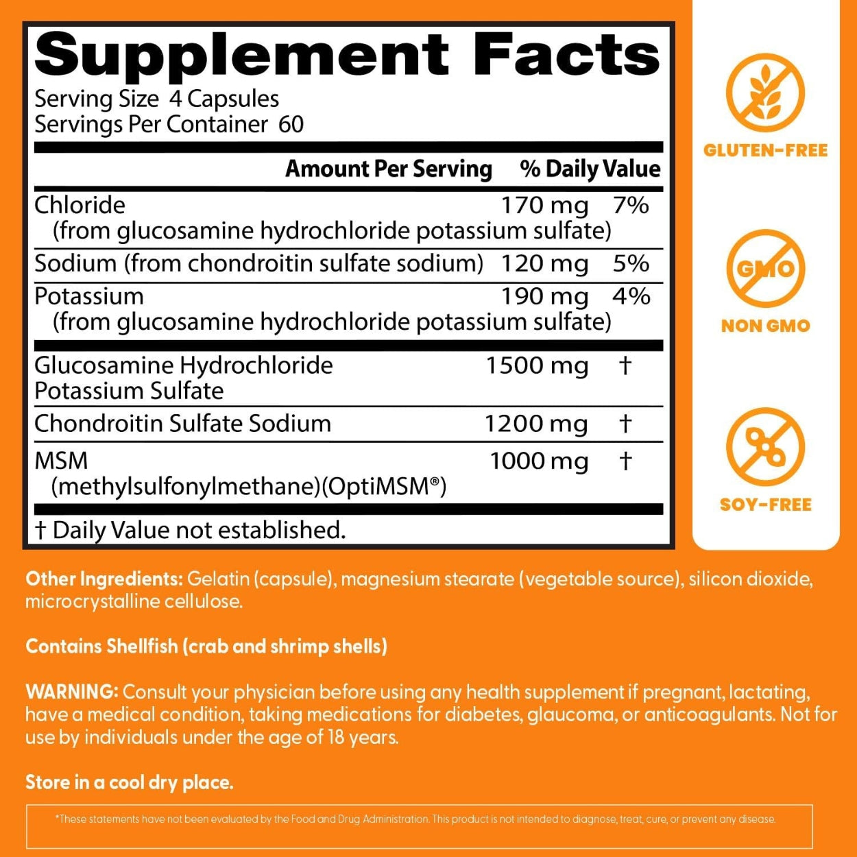 Glucosamina Condroitina y Msm 240 Capsulas Dr Best
