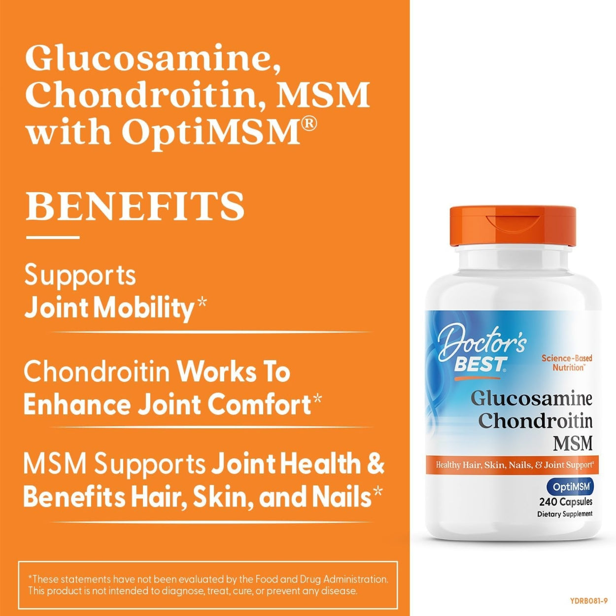 Glucosamina Condroitina y Msm 240 Capsulas Dr Best