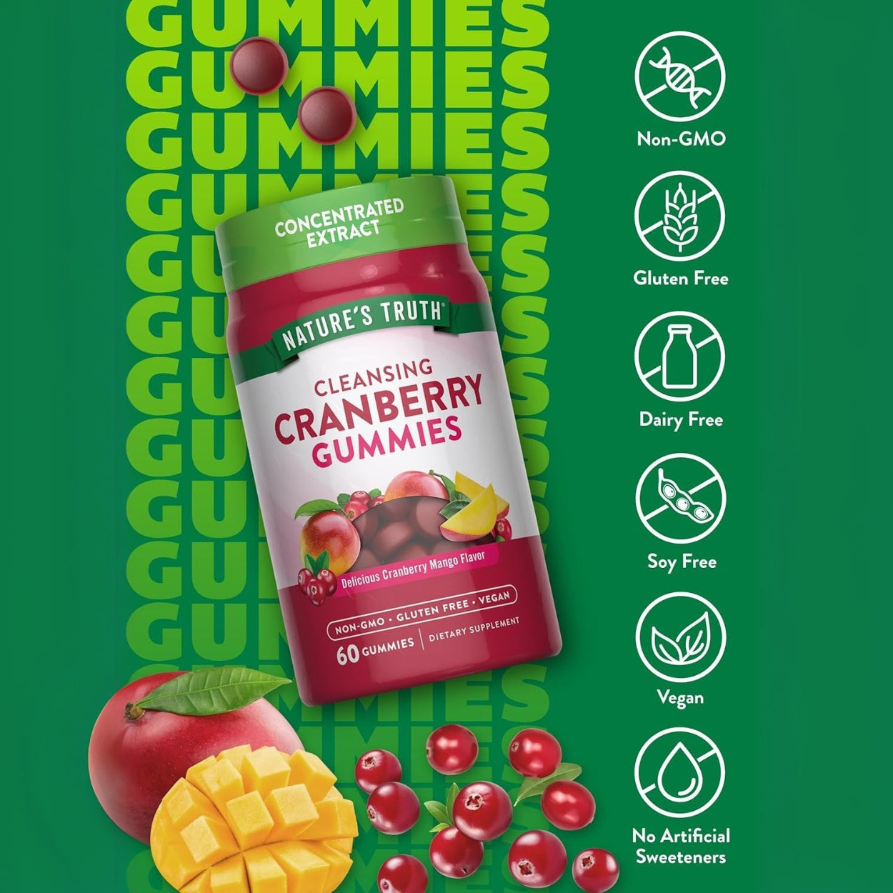 Gomitas Arandano Rojo 60 Gomitas Natures Truth