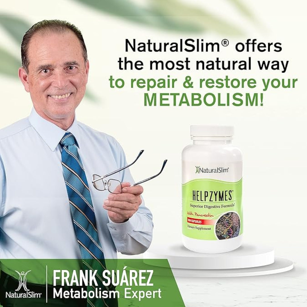 Helpzymes Enzimas Digestivas Con Pancreatina 100 Capsulas Natural Slim