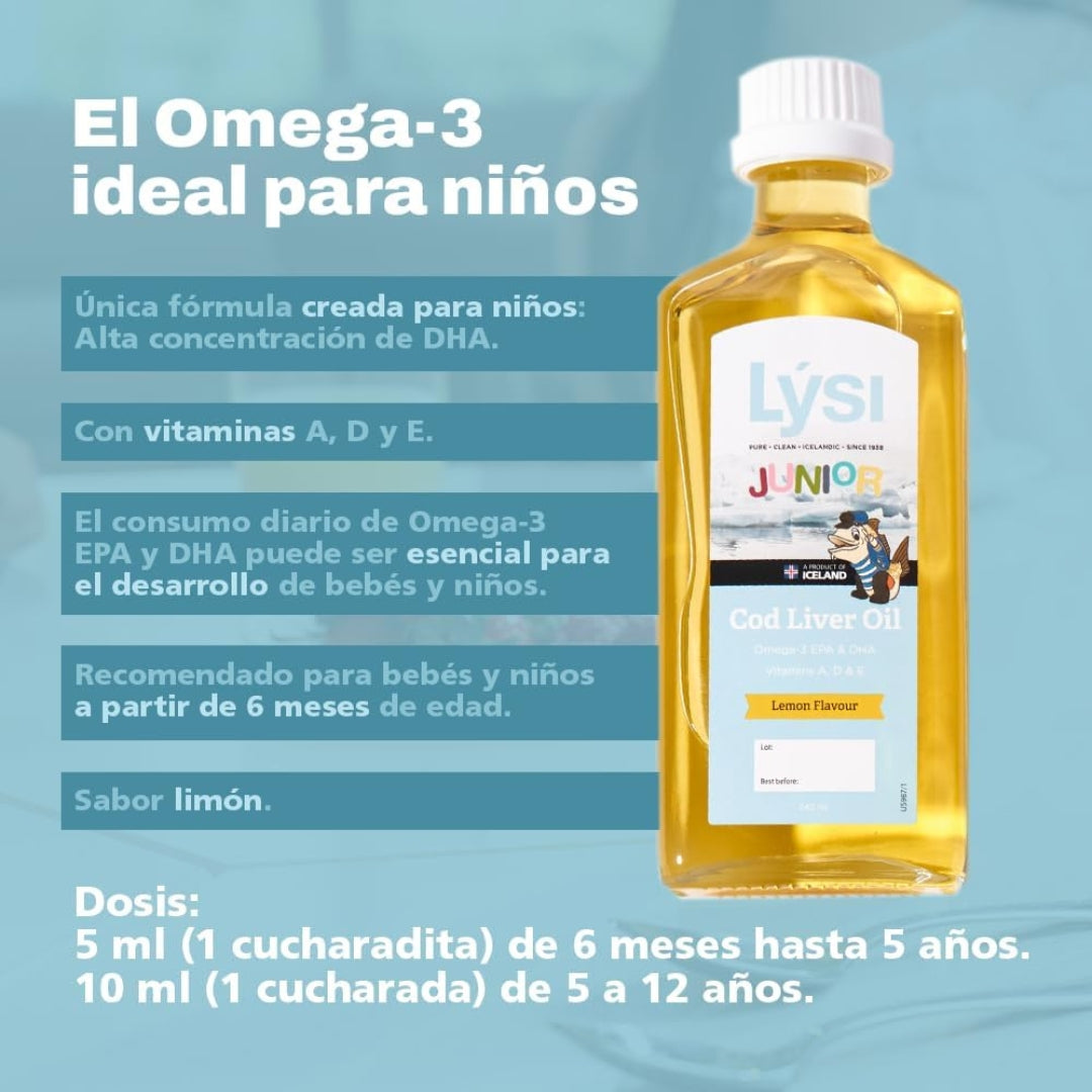 Junior Omega 3 Epa Y Dha  Para Niño Lysi