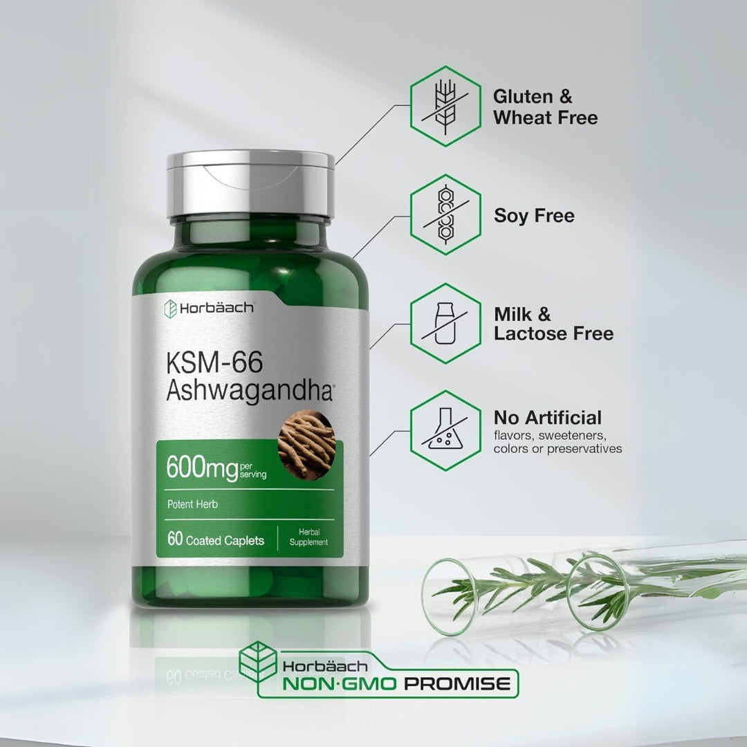 KSM 66 Ashwagandha 600 Mg 60 Capsulas Horbaach