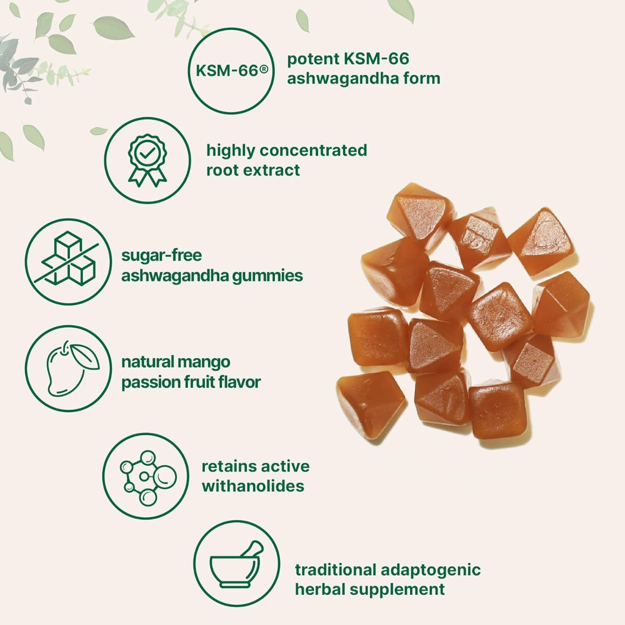 KSM 66 Ashwagandha 120 Gomitas  Microingredients