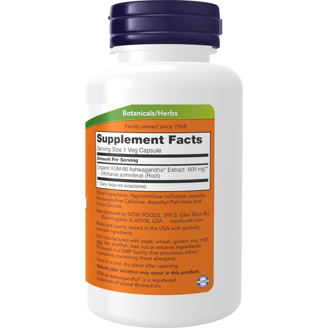 KSM 66 Ashwagandha 600 Mg 90 Capsulas Now